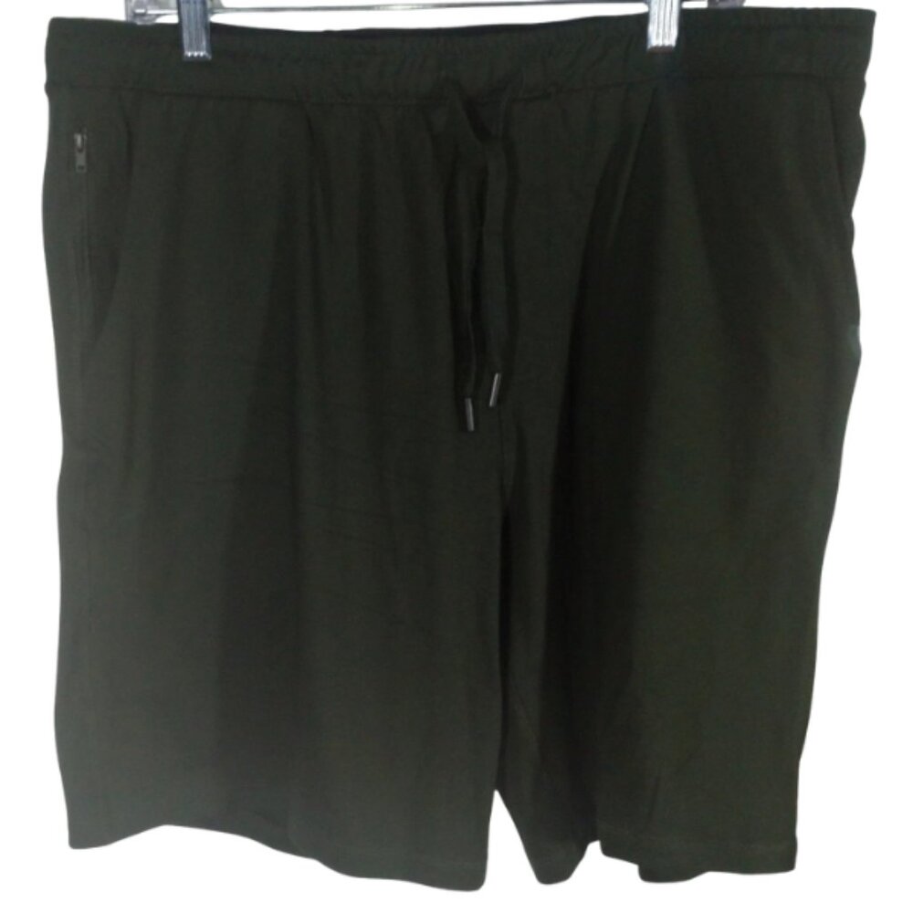 Eddie Bauer Men’s L Green Drawstring Lightweight Shorts Zip Pockets Casual NWOT